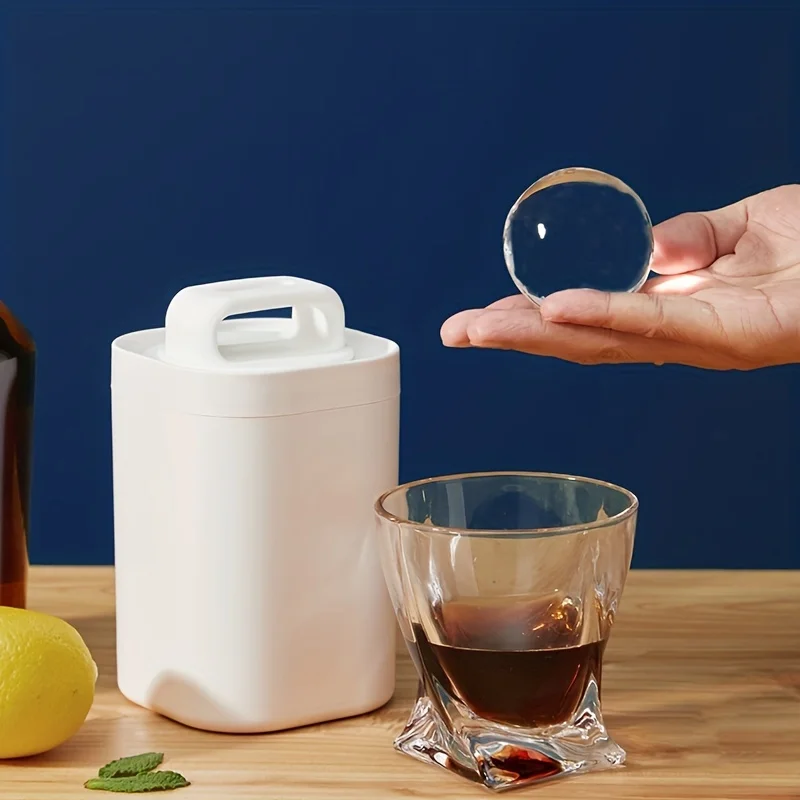 Ice Mold Sphere - アイスキューブ型、透明な大型シングルアイスボール、ウイスキーアイスボール型、食品グレードの家庭用製氷皿