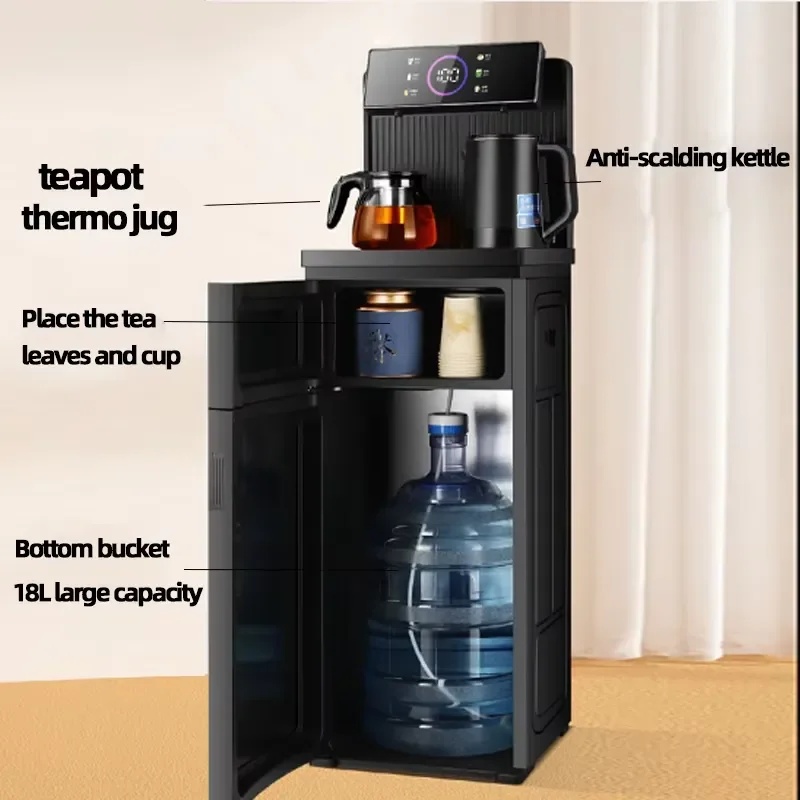 Home Bar And Cabinet - スマートなオールインワンティーバーマシン、自動給水器、収納キャビネット付き、家庭のリビングルーム用
