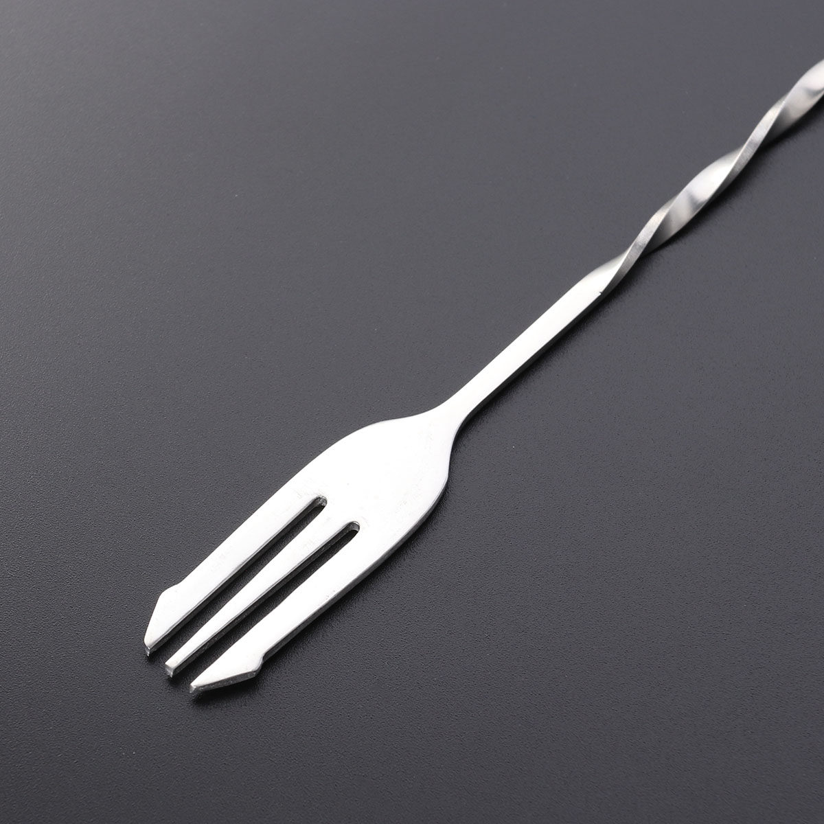 304ステンレス製カクテルピックスプーンミキシングフォークス - Bar Spoon Twisted のレビューと価格