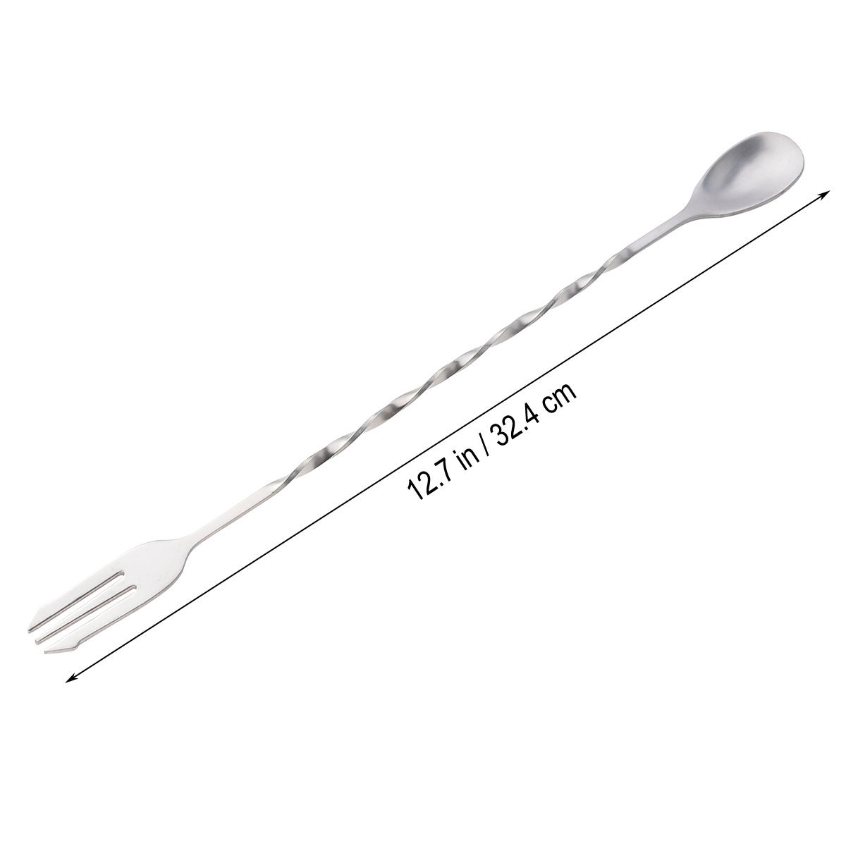 304ステンレス製カクテルピックスプーンミキシングフォークス - Bar Spoon Twisted のレビューと価格