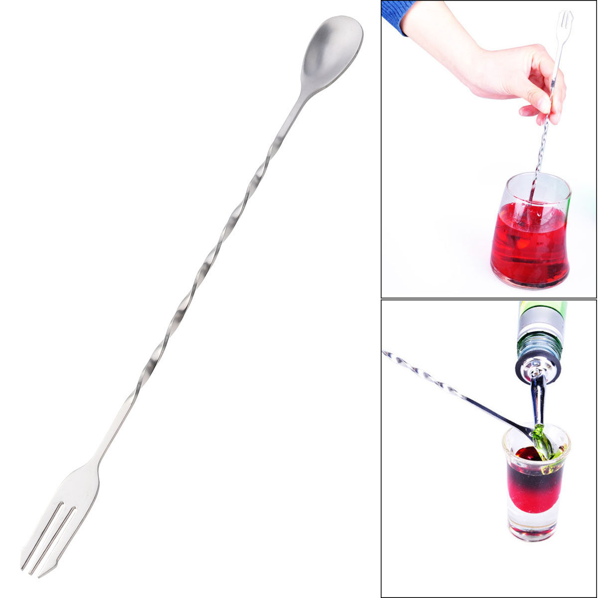 ツイストスプーンミキシングフォーク 304ステンレススチール - Bar Spoon Twisted のレビューと価格