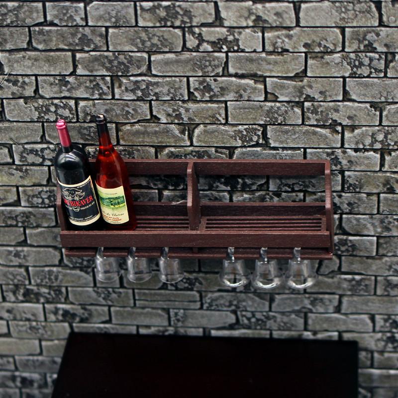 1 セットドールハウスシミュレーション壁掛けワインカップラッ - Home Bar Stand のレビューと価格