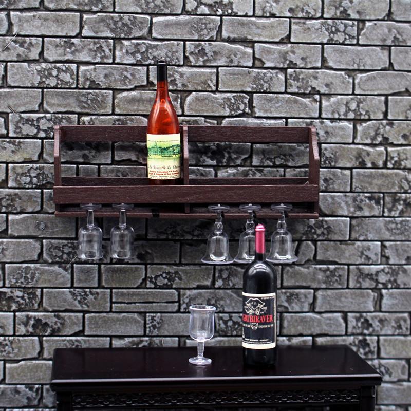 1 セットドールハウスシミュレーション壁掛けワインカップラッ - Home Bar Stand のレビューと価格