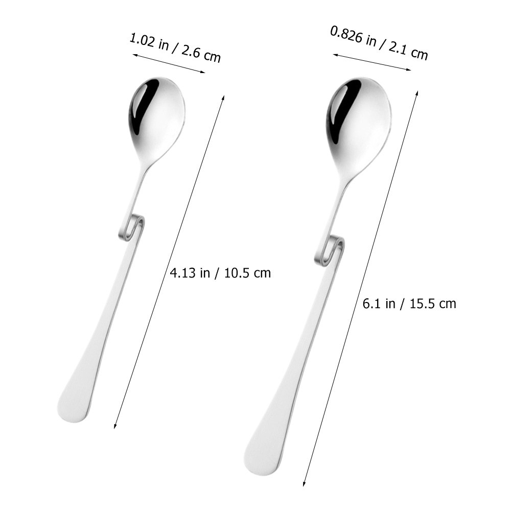 6個入りステンレス製S字型吊り下げ式攪拌スプーン、コーヒー、 - Bar Spoon Twisted のレビューと価格
