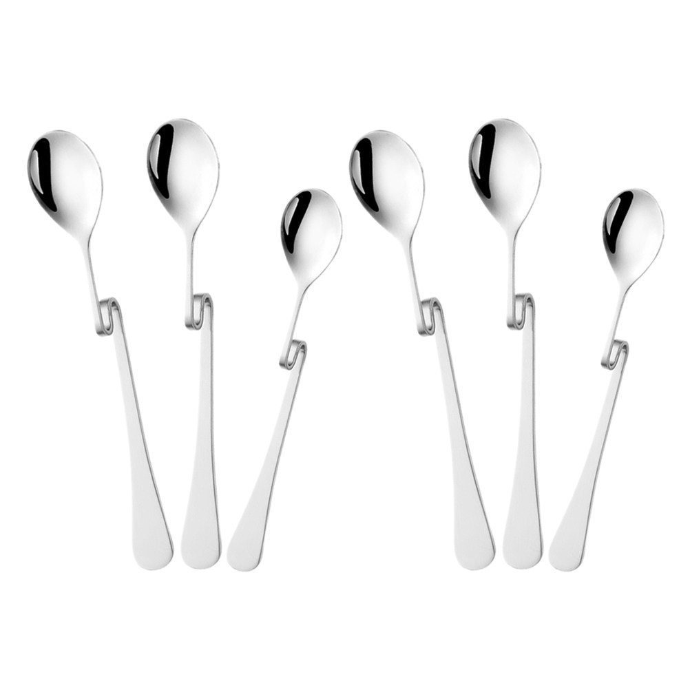6個入りステンレス製S字型吊り下げ式攪拌スプーン、コーヒー、 - Bar Spoon Twisted のレビューと価格