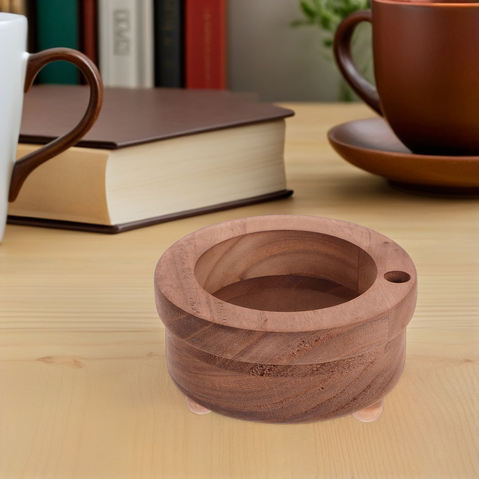 カウンタートップ用の木製カップホルダー。紙コップを収納できる - Home Bar Stand のレビューと価格