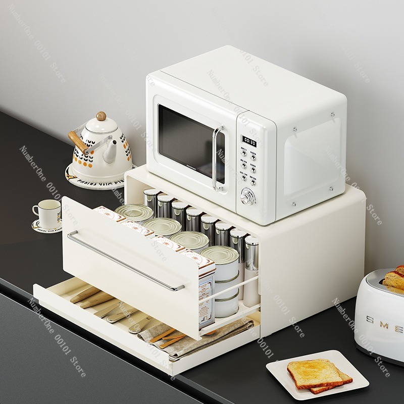家庭用キッチン電子レンジ収納ラックコーヒーメーカーオーガナイ - Home Bar And Cabinet のレビューと価格