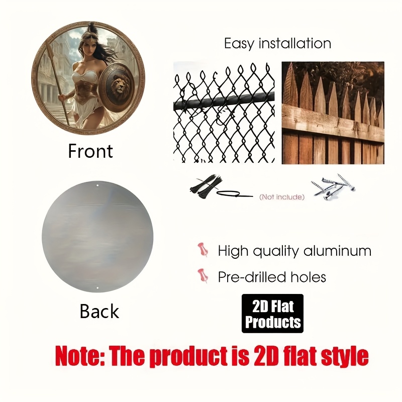 ヴィンテージギリシャ戦士ラウンドアルミニウムウォールアート8 - Home Bar Accessories のレビューと価格