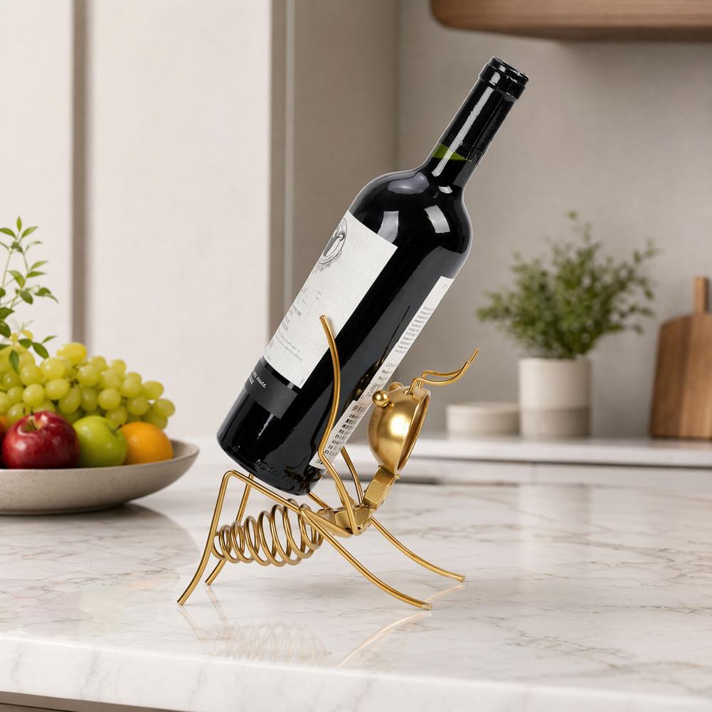 頑丈な金属製ワインスタンド、ユニークなワインボトルホルダー、 - Home Bar Stand のレビューと価格