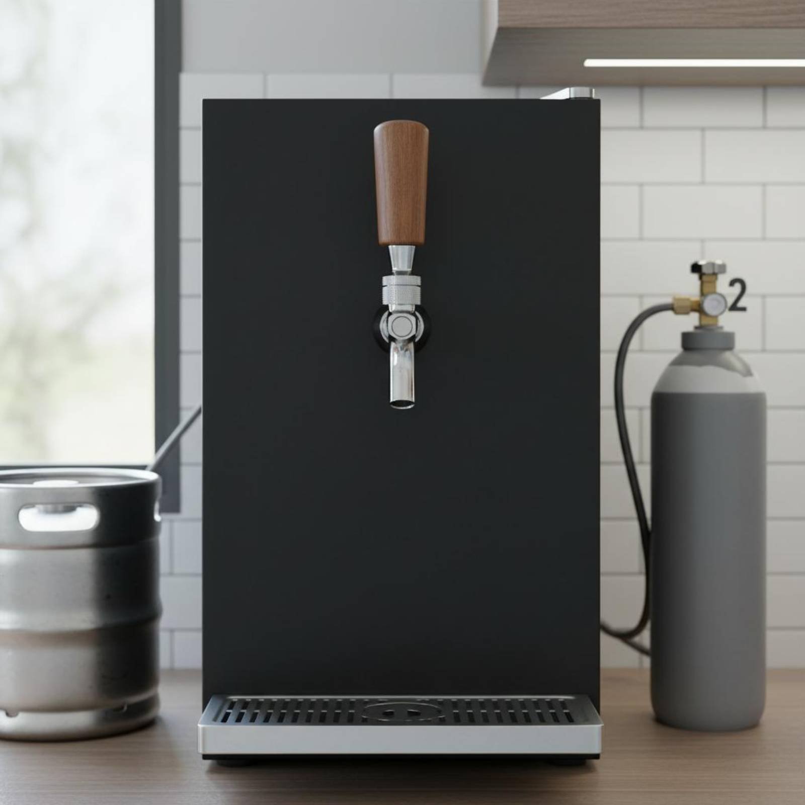 短い木製ビールハンドル、無垢材木製ビールタップハンドルバーア - Home Bar Accessories のレビューと価格