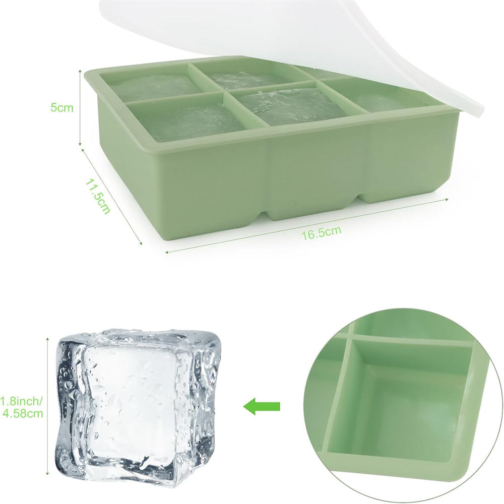 蓋付き大型アイスキューブトレイ、ウィスキーカクテルバーボンス - Ice Mold Sphere のレビューと価格