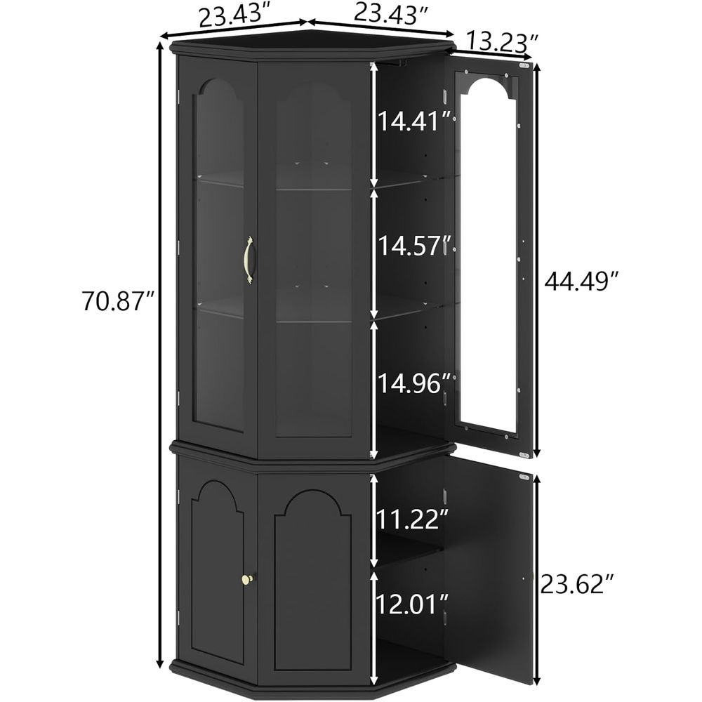 強化ガラス扉付き照明付きバーキャビネット、背の高いワイン収納 - Home Bar And Cabinet のレビューと価格